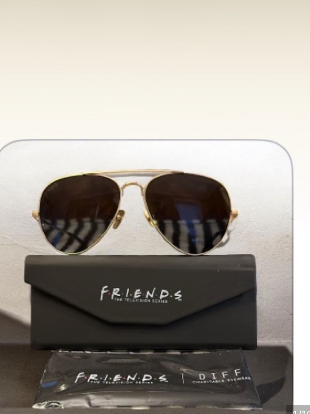 DIFF Friends x JOEY Aviator Sunglasses In Gold (SOLD OUT)